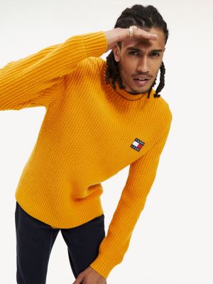 tommy jeans jumper yellow