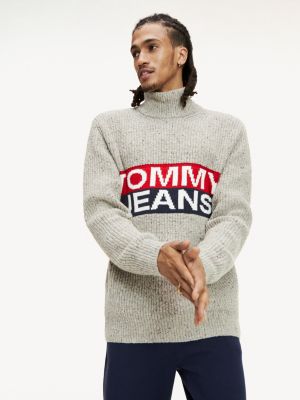 tommy jeans logo turtleneck sweater