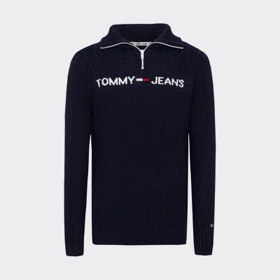 mens tommy hilfiger half zip jumper