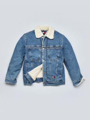 tommy hilfiger sherpa jean jacket off 