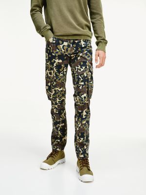 slim fit camo trousers