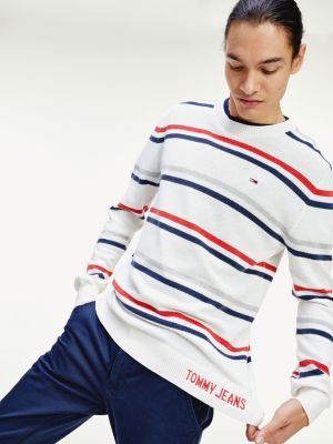 Lightweight Striped Jumper | WHITE | Tommy Hilfiger