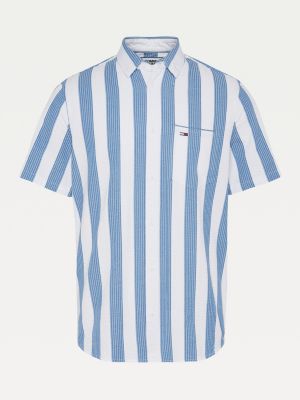 Stripe Seersucker Short Sleeve Shirt BLUE Tommy Hilfiger