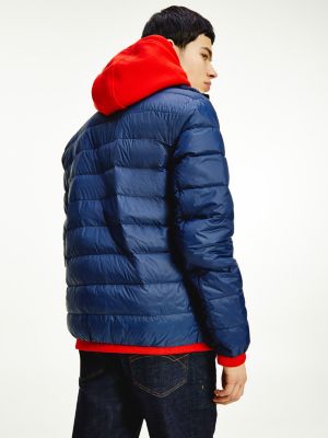 tommy jeans yellow oversized hooded puffer jacket