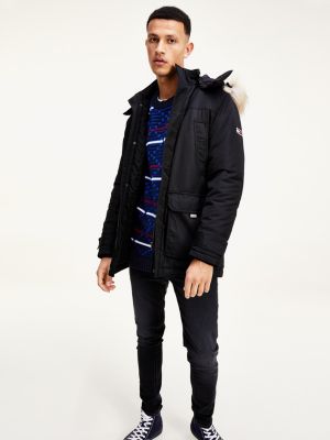tommy hilfiger jean jacket with fur