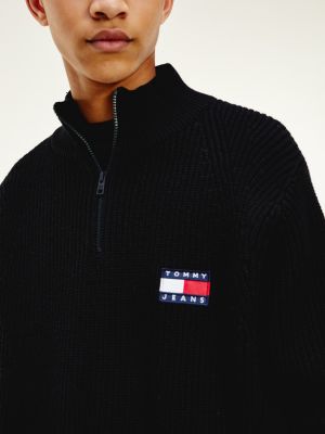 tommy half zip sweater