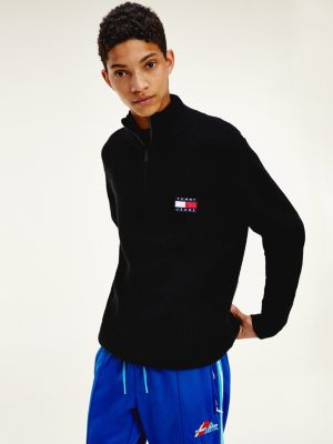 Tommy Badge Half-Zip Jumper | BLACK 