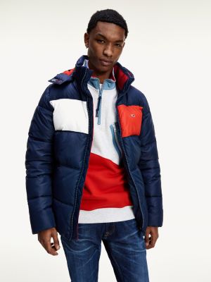 tommy jeans basic quilted hooded jacket