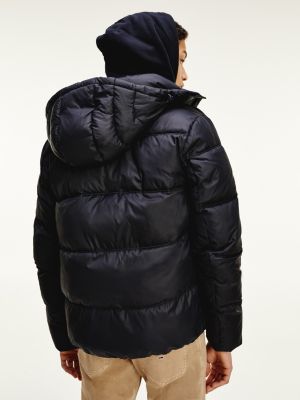 Essential Toggle Cord Hood Padded Jacket BLACK Tommy Hilfiger