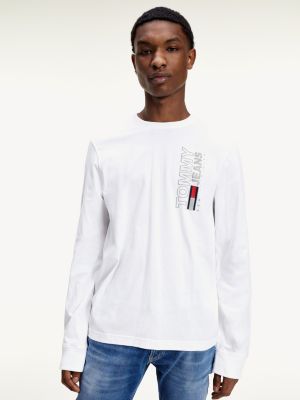 tommy jeans white long sleeve
