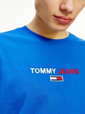 Longsliv S Logotipom Tommy Jeans Sinij Tommy Hilfiger