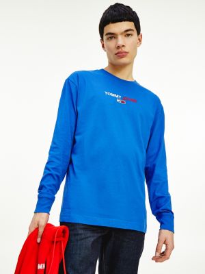 Longsliv S Logotipom Tommy Jeans Sinij Tommy Hilfiger