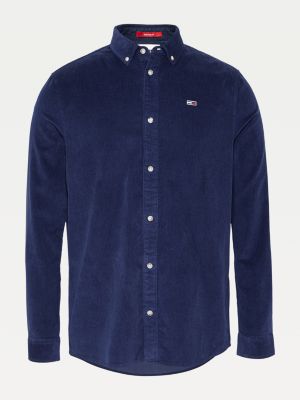 Pure Cotton Corduroy Shirt | BLUE 