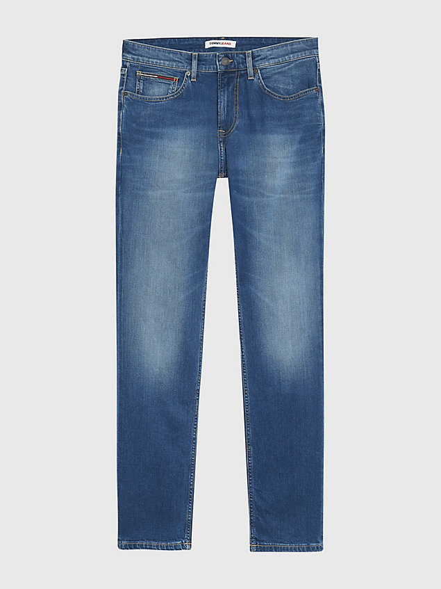 denim scanton slim fit jeans met fading voor heren - tommy jeans