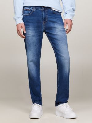 jean droit ryan délavé coupe standard denim pour hommes tommy jeans