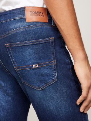 denim scanton slim fit jeans mit fade-effekt für herren - tommy jeans