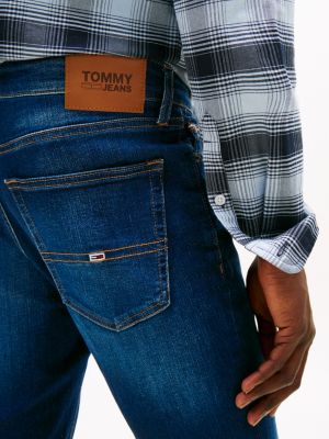 denim scanton slim fit jeans met fading voor heren - tommy jeans