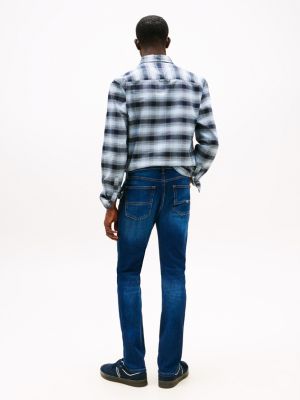 jean slim scanton délavé denim pour hommes tommy jeans