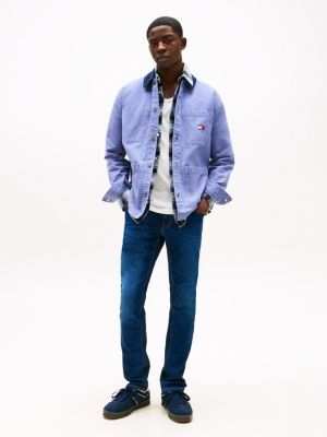 jean slim scanton délavé denim pour hommes tommy jeans