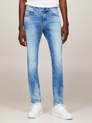 jean slim scanton light-wash denim pour hommes tommy jeans