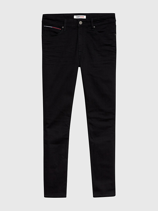 denim simon schwarze skinny fit jeans für herren - tommy jeans