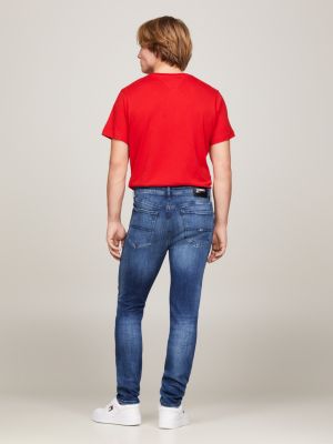 Jean skinny outlet rouge homme