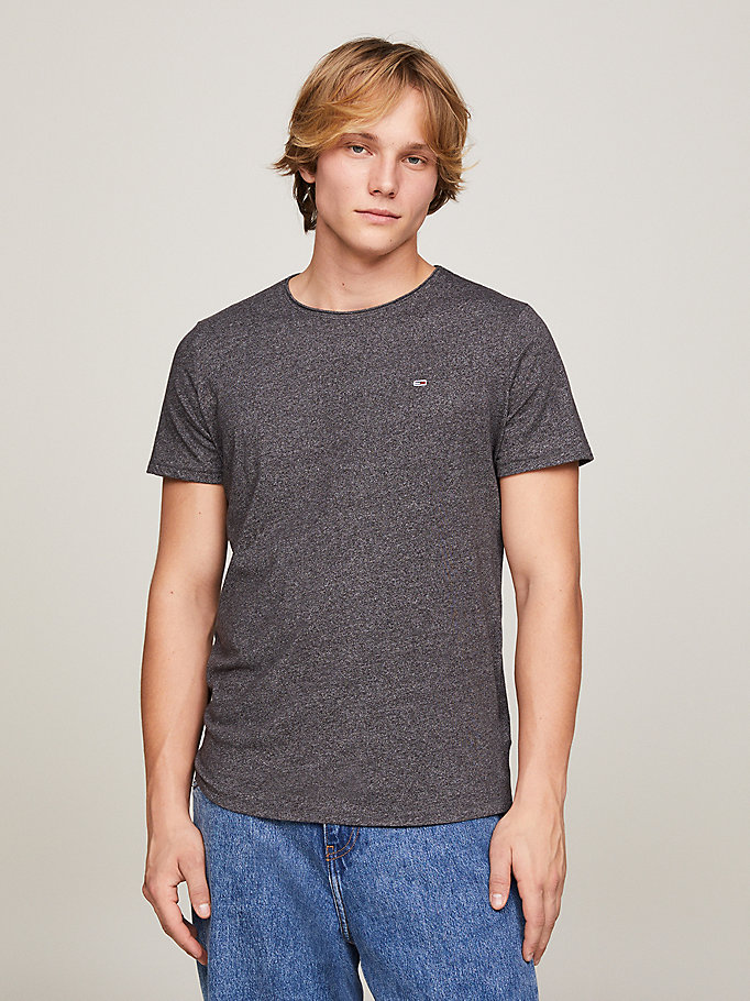 zwart classics slim fit t-shirt voor heren - tommy jeans