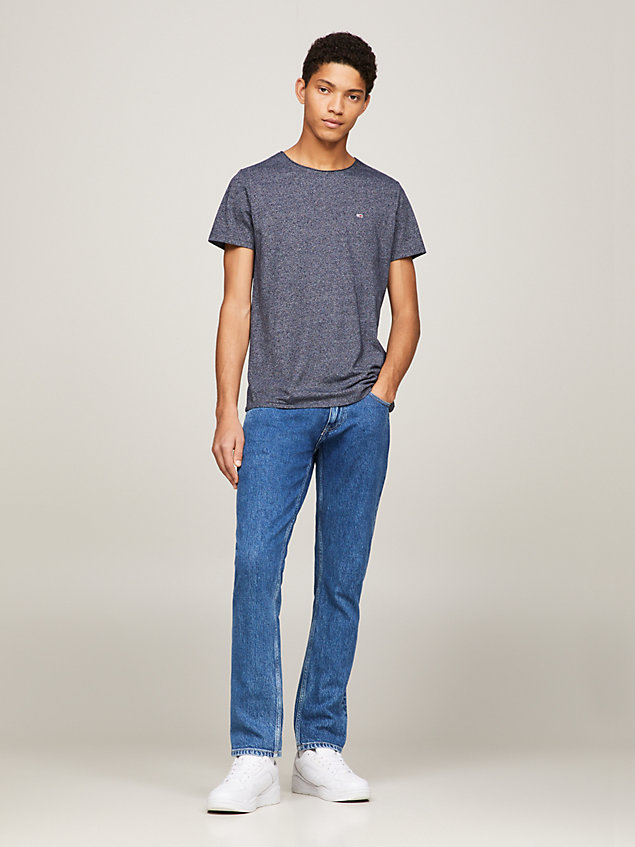 t-shirt classics slim fit blue da uomo tommy jeans