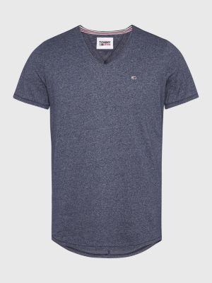 Slim Fit V Neck T Shirt Blue Tommy Hilfiger