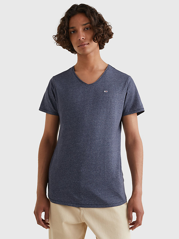 Slim Fit V-Neck T-Shirt | BLUE | Tommy Hilfiger