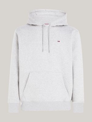 Fleece Flag Patch Hoody | Grey | Tommy Hilfiger