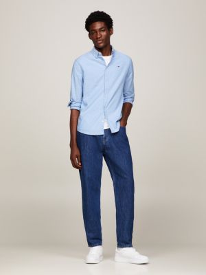 Stretch Oxford Cotton Slim Fit Shirt | BLUE | Tommy Hilfiger