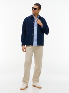 Stretch Oxford Cotton Slim Fit Shirt — Blue 2