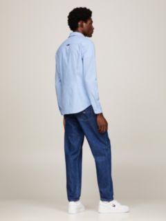 Stretch Oxford Cotton Slim Fit Shirt — Blue 6
