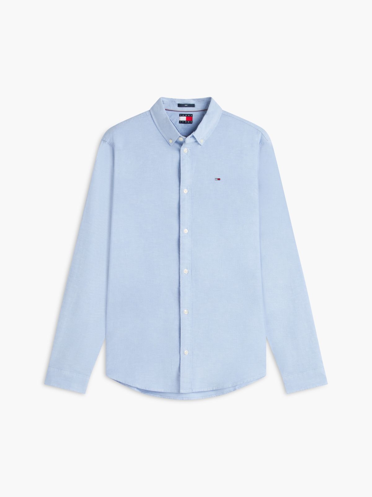 Stretch Oxford Cotton Slim Fit Shirt — Blue