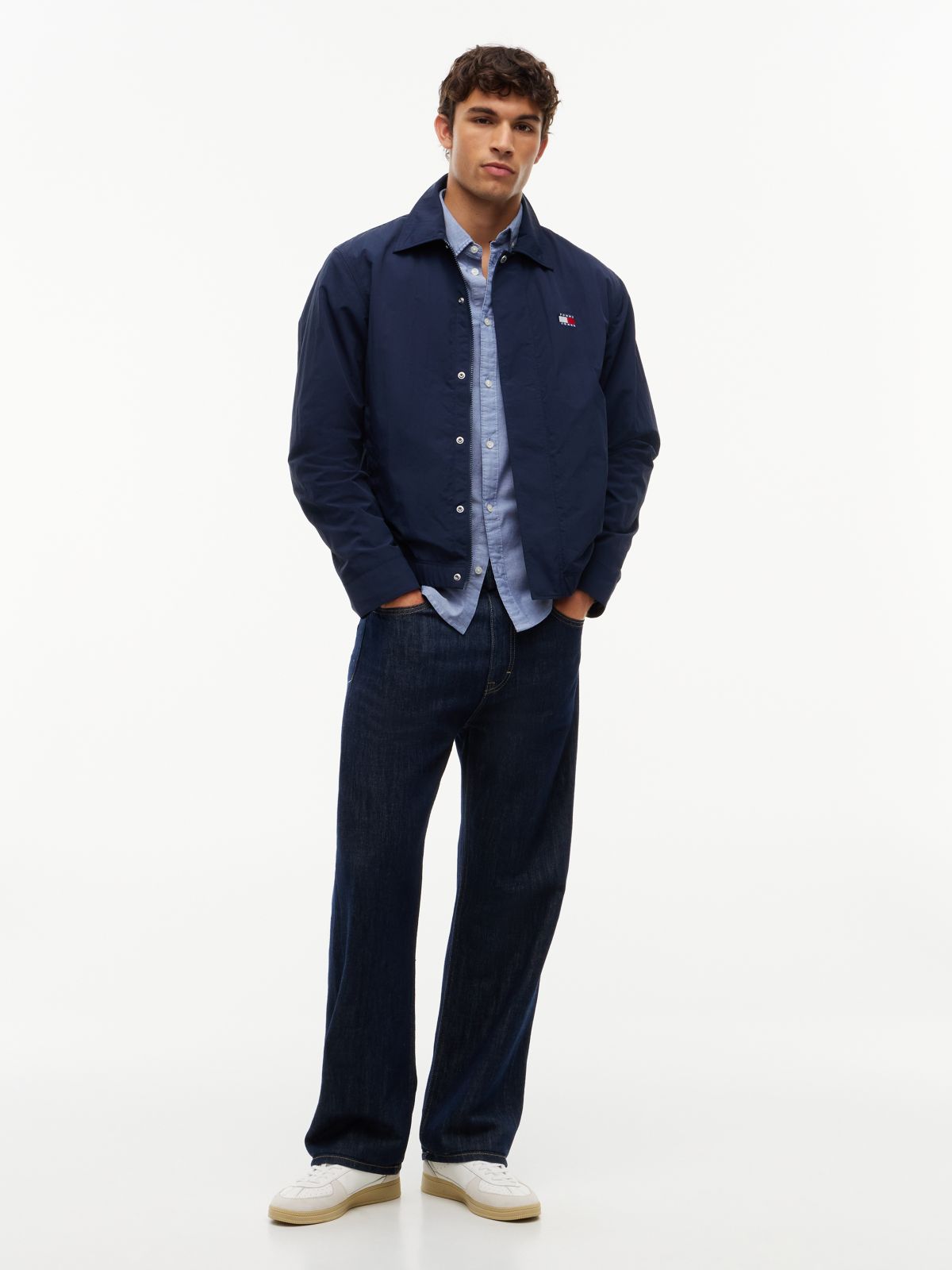 Stretch Oxford Cotton Slim Fit Shirt — Blue