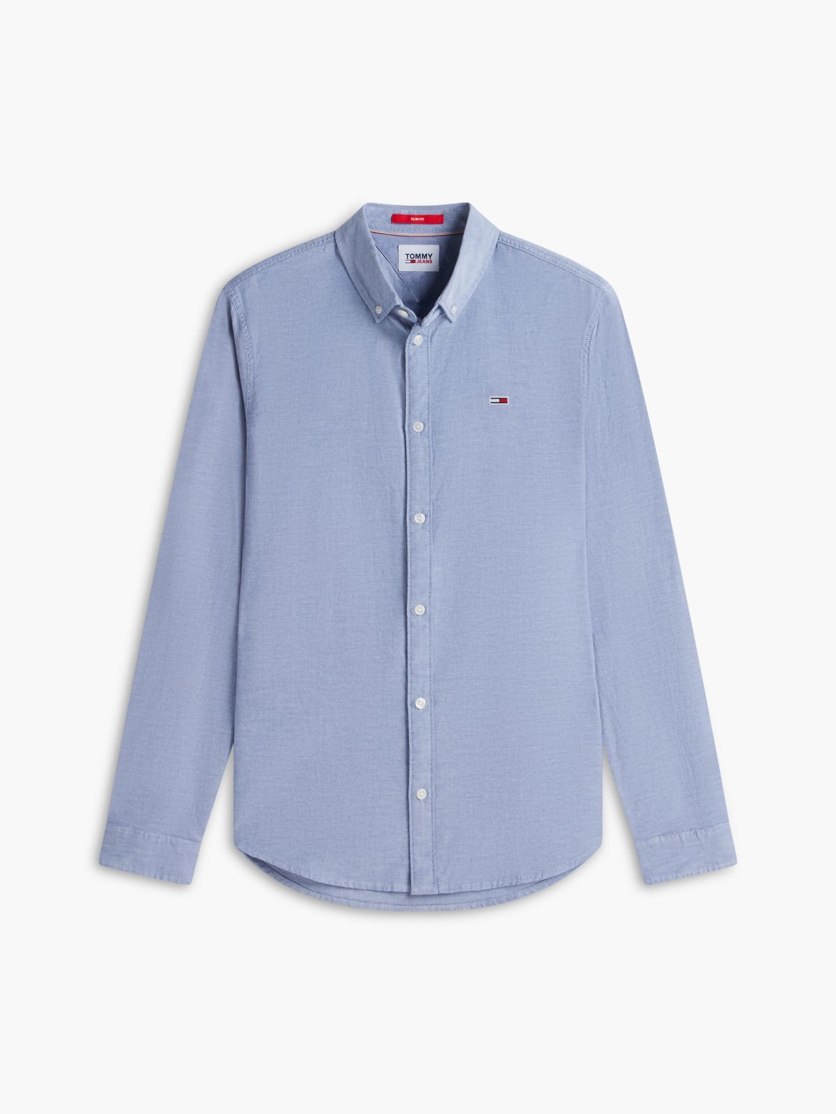 Stretch Oxford Cotton Slim Fit Shirt — Blue