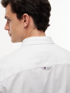 Stretch Oxford Cotton Slim Fit Shirt — White 3