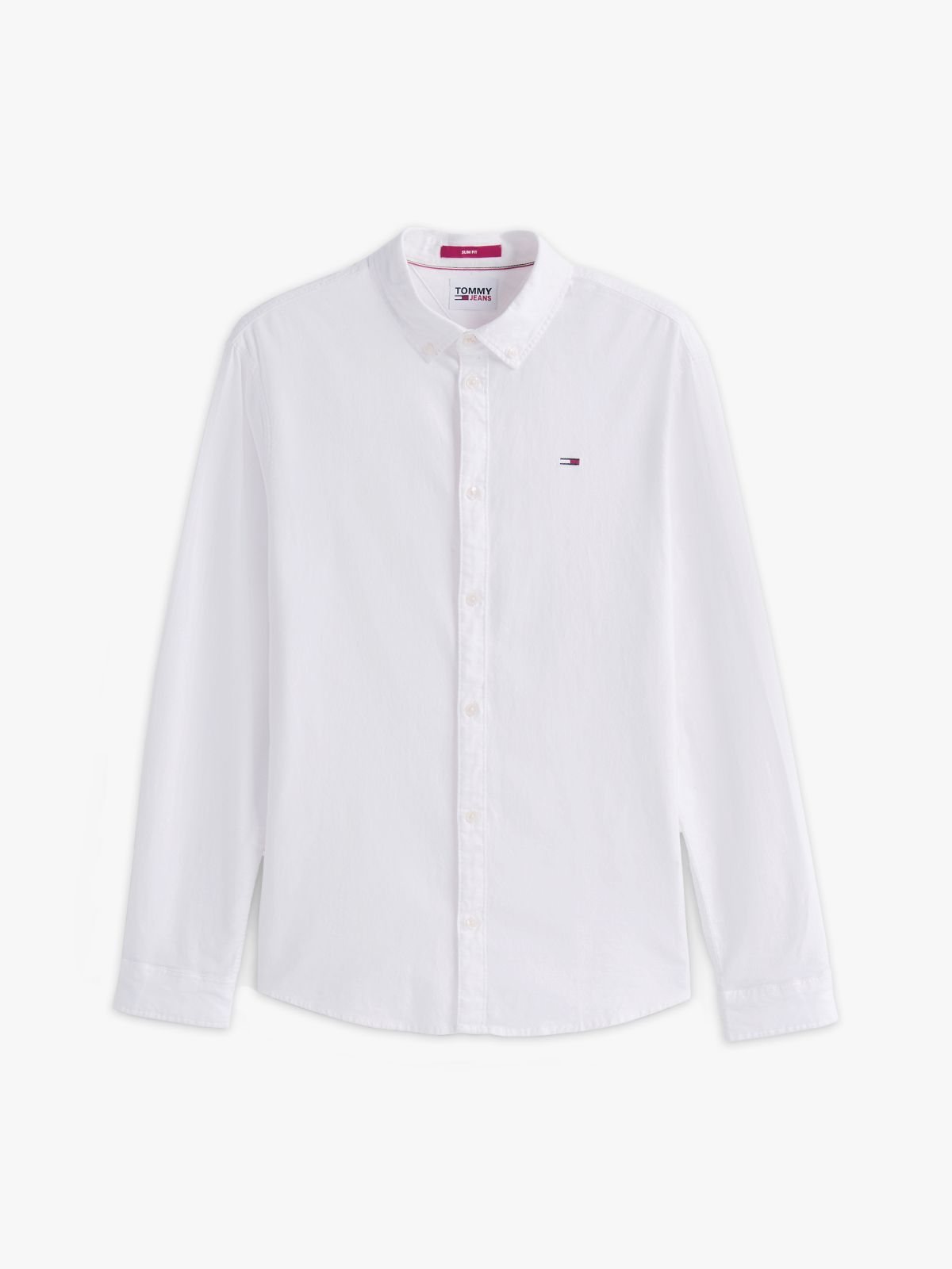 Stretch Oxford Cotton Slim Fit Shirt — White