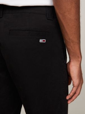 schwarz scanton slim fit chinos für herren - tommy jeans