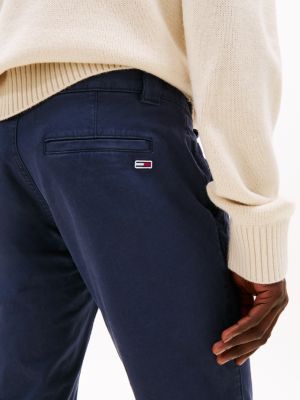 blau scanton slim fit chinos für herren - tommy jeans