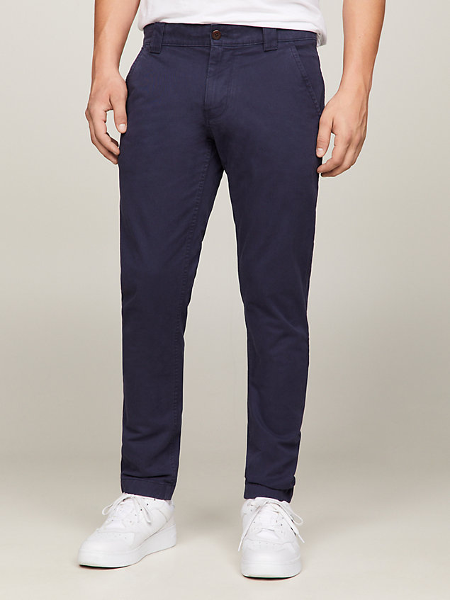 blue scanton slim fit chinos für herren - tommy jeans