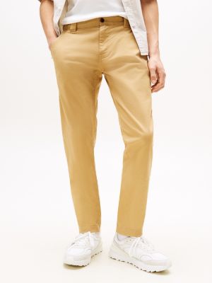 khaki scanton slim fit chinos für herren - tommy jeans