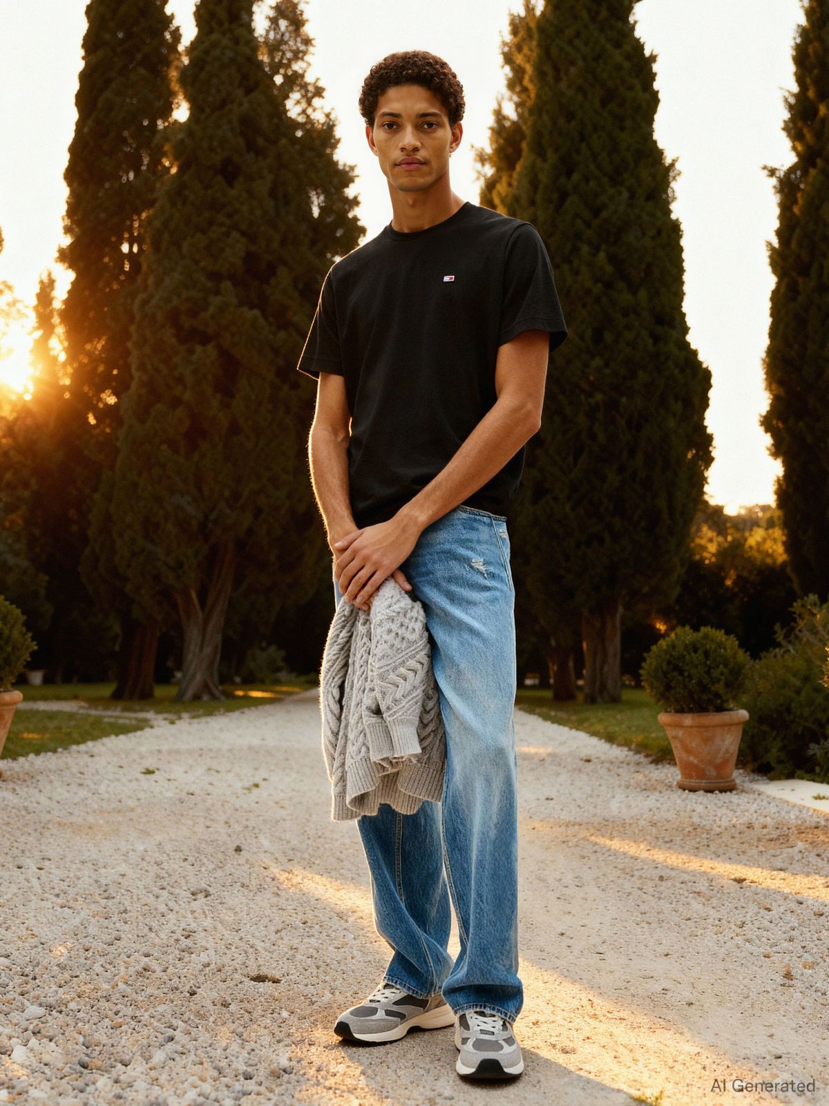 Classics Regular Fit Cotton T-Shirt — Black