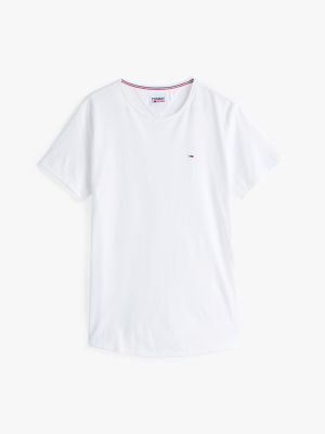 white classics regular fit cotton t-shirt for men tommy jeans