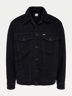 Sherpa Lined Oversized Denim Trucker 