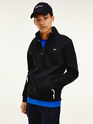 zip neck fleece sweatshirt