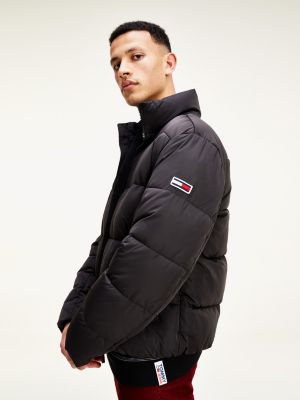 tommy hilfiger hoodless puffer jacket