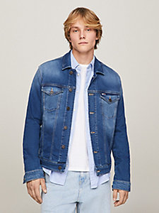 Tommy Hilfiger Denim Utility Shirt Jacket in Blue for Men Mens Clothing Jackets Casual jackets 
