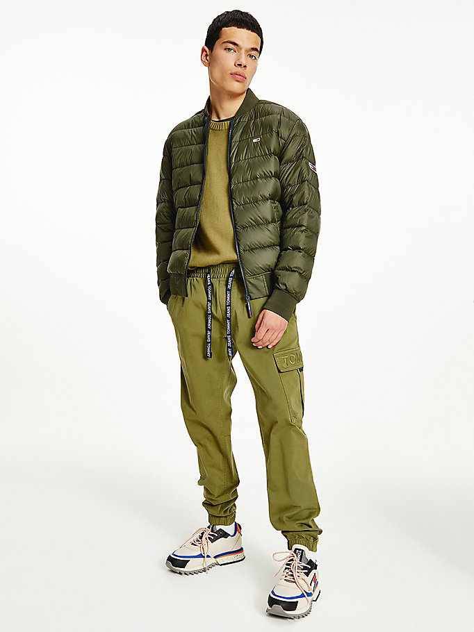 green down recycled quilted bomber jacket for men tommy jeans